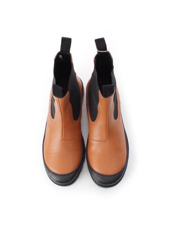 Loewe Leather Side Gore Volume Sole Chelsea Boots Ankle Short Shoes Tan Brown main image 8